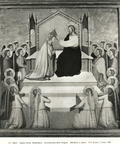 Alinari, Fratelli — Londra Collez. Rothermere. Incoronazione della Vergine (Attribuito a Giotto) — insieme